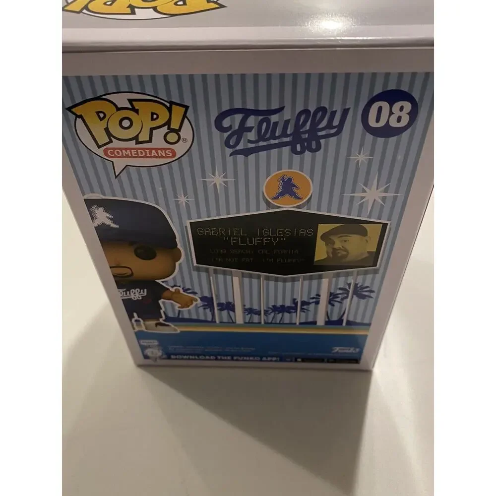 Funko Pop! Gabriel Iglesias Stadium Fluffy Blue Dodger SIGNED Autographed